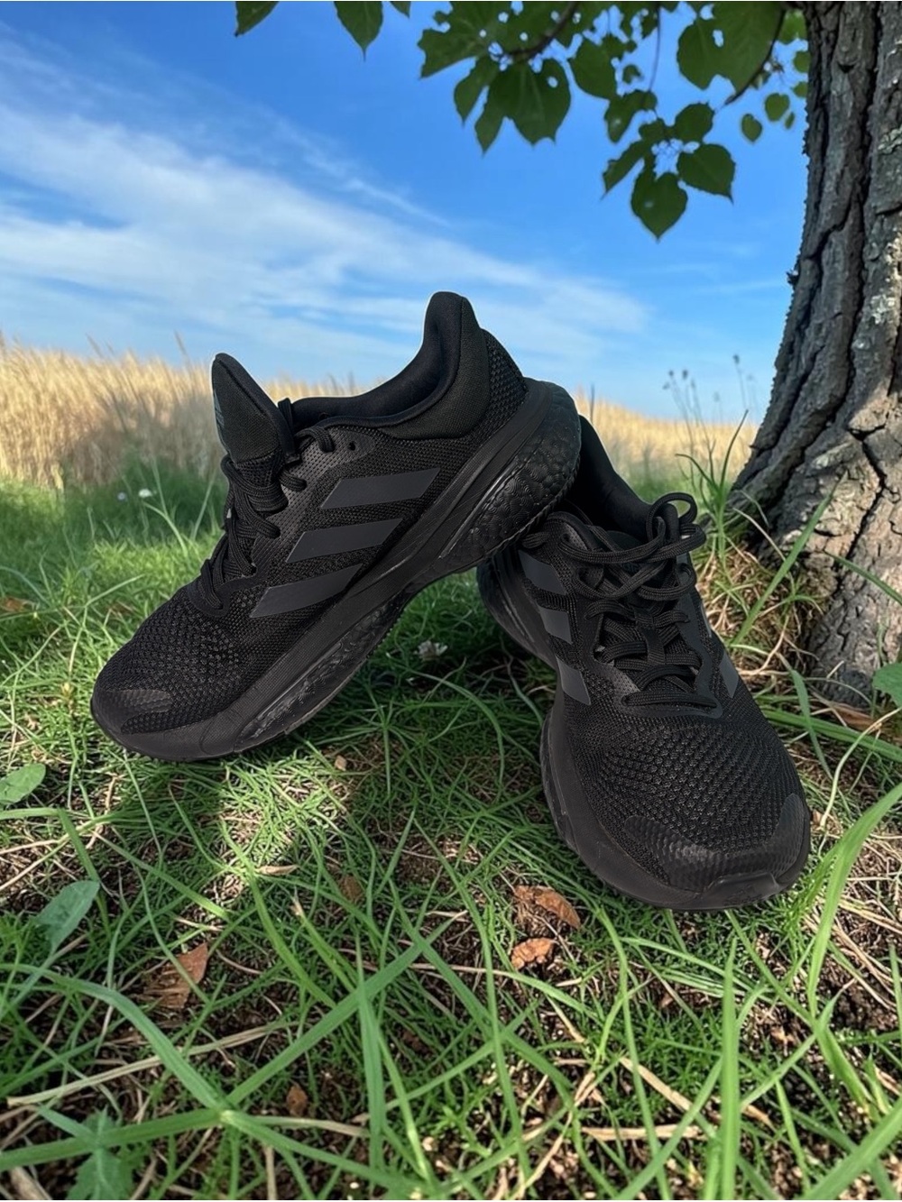 Adidas SolarGlide 5 Sneakers Womens 8 Black Carbon Running Shoes GX5494